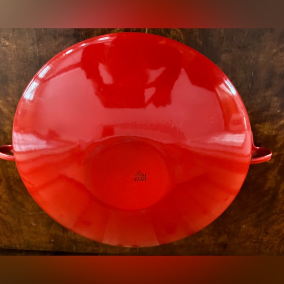 Vintage Dansk Kobenstyle Enamelware Paella pan (red is available, yellow sold) - Picture 13 of 15